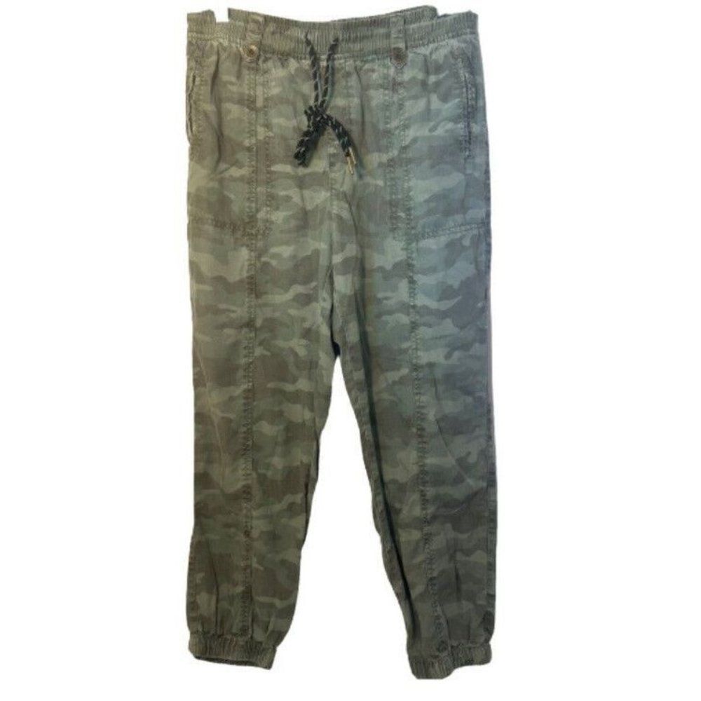 Knox Rose Pants Womens Small Camo Green  Joggers Lyocell Casual Sporty Casual